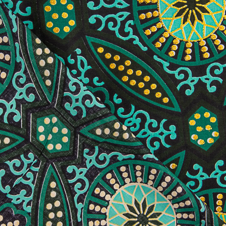 Ethnic Lurex Wax in Turquoise Green – Gold - Ribes y Casals