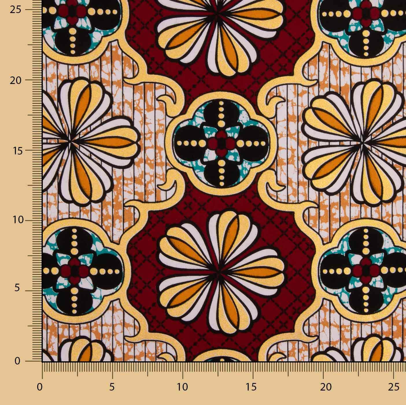 Wax Lurex Dakar Garnet - Gold - Ribes y Casals