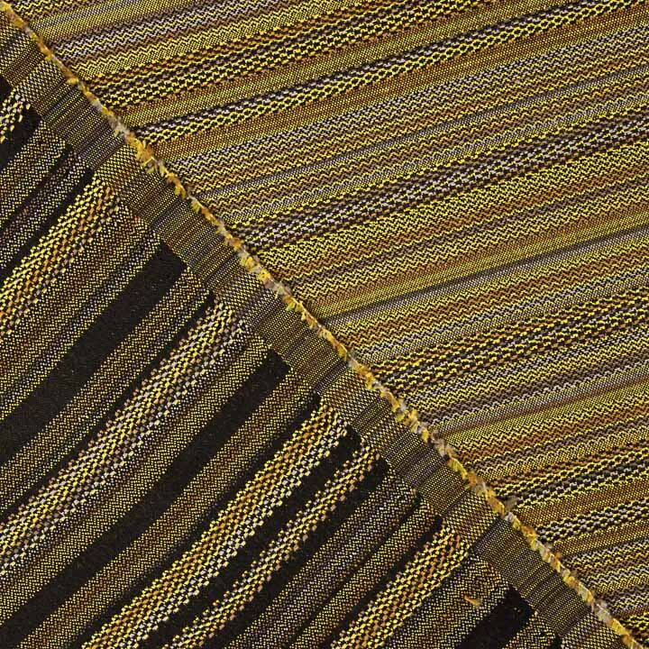 Alpujarreña Stripes Brocade – Mustard, Brown and Black - Ribes y Casals