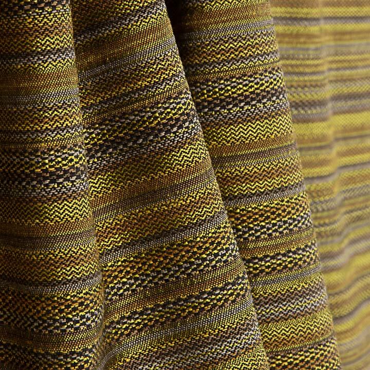 Alpujarreña Stripes Brocade – Mustard, Brown and Black - Ribes y Casals