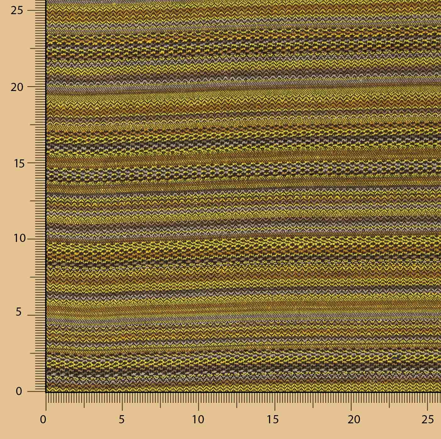 Alpujarreña Stripes Brocade – Mustard, Brown and Black - Ribes y Casals