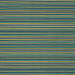 Alpujarreña Stripes Brocade in Blue, Turquoise and Mustard - Ribes y Casals