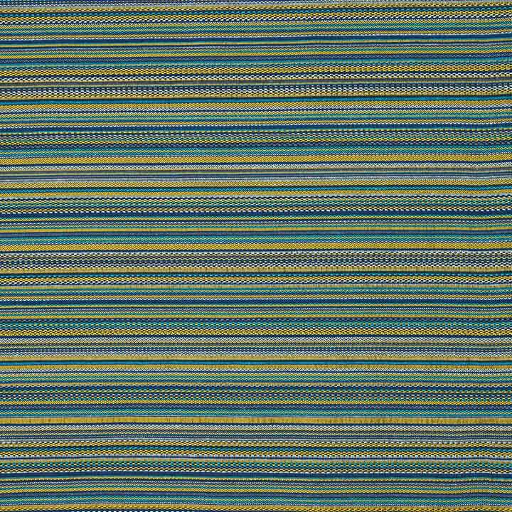 Alpujarreña Stripes Brocade in Blue, Turquoise and Mustard - Ribes y Casals