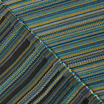 Alpujarreña Stripes Brocade in Blue, Turquoise and Mustard - Ribes y Casals