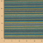 Alpujarreña Stripes Brocade in Blue, Turquoise and Mustard - Ribes y Casals