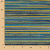 Alpujarreña Stripes Brocade in Blue, Turquoise and Mustard - Ribes y Casals