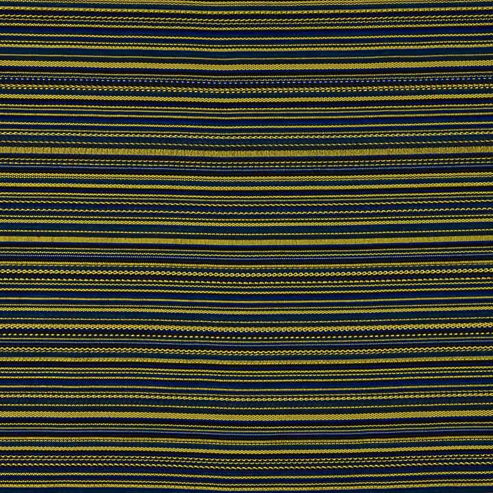 Alpujarreña Stripes Brocade – Blue, Black and Mustard - Ribes y Casals