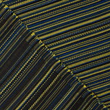 Alpujarreña Stripes Brocade – Blue, Black and Mustard - Ribes y Casals