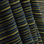 Alpujarreña Stripes Brocade – Blue, Black and Mustard - Ribes y Casals