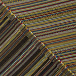 Alpujarreña Stripes Brocade – Mustard, Blue and Red - Ribes y Casals