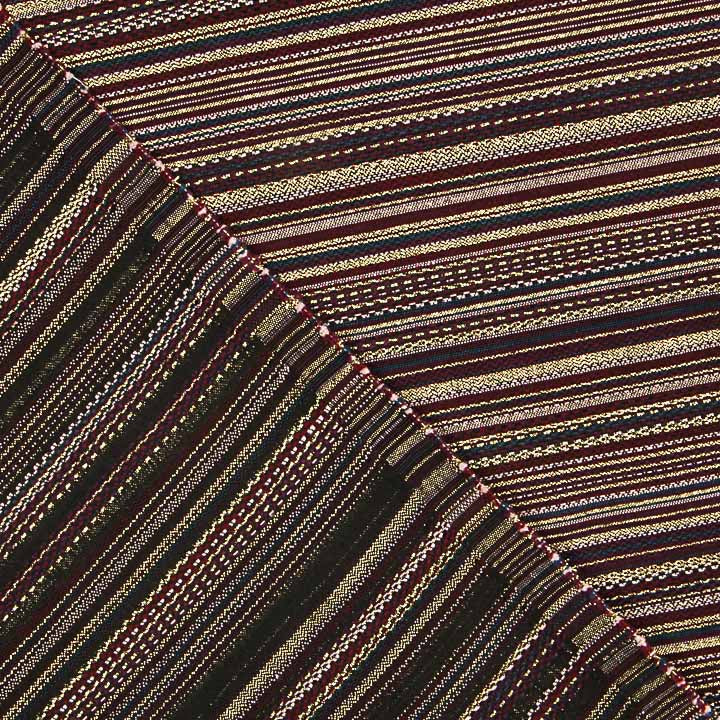 Alpujarra-style Lurex Brocade with Stripes in Scarlet and Pink - Ribes y Casals