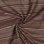 Alpujarra-style Lurex Brocade with Stripes in Scarlet and Pink - Ribes y Casals
