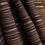 Alpujarra-style Lurex Brocade with Stripes in Scarlet and Pink - Ribes y Casals