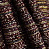 Alpujarra-style Lurex Brocade with Stripes in Scarlet and Pink - Ribes y Casals