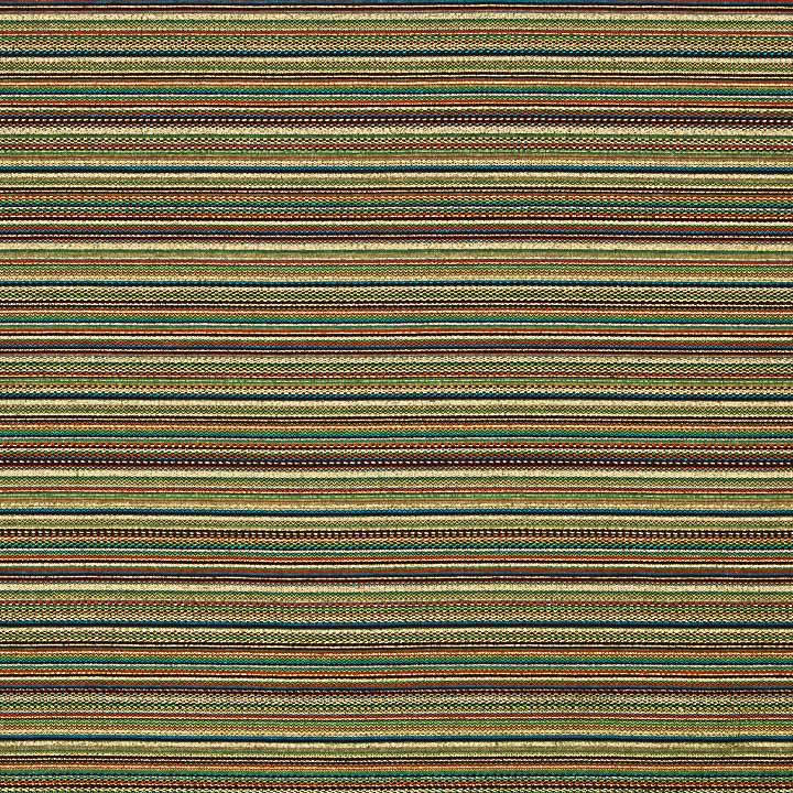 Lurex Brocade with Alpujarra Stripes in Turquoise and Ochre - Ribes y Casals