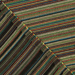 Lurex Brocade with Alpujarra Stripes in Turquoise and Ochre - Ribes y Casals
