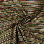 Lurex Brocade with Alpujarra Stripes in Turquoise and Ochre - Ribes y Casals