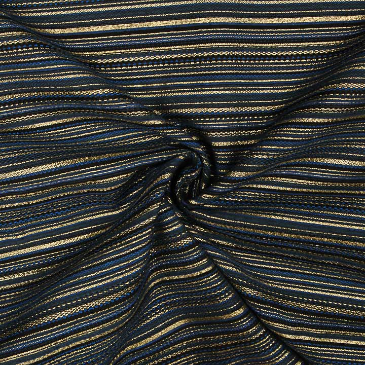 Lurex Brocade with Alpujarra Stripes in Nautical Print - Ribes y Casals