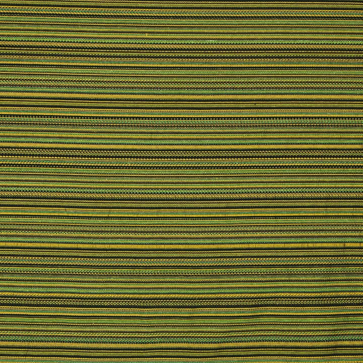 Green and Mustard Alpujarreña Stripes Brocade - Ribes y Casals