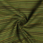 Green and Mustard Alpujarreña Stripes Brocade - Ribes y Casals