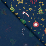 Christmas Poplin Decorations in Navy Blue - Ribes y Casals