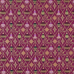 Christmas Poplin with Maroon Baubles and Stars - Ribes y Casals