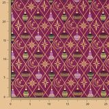 Christmas Poplin with Maroon Baubles and Stars - Ribes y Casals
