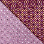Gold and Maroon Geometric Christmas Poplin - Ribes y Casals