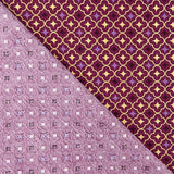 Gold and Maroon Geometric Christmas Poplin - Ribes y Casals