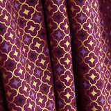 Gold and Maroon Geometric Christmas Poplin - Ribes y Casals