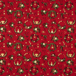 Christmas Poplin Wreaths – Red - Ribes y Casals