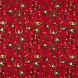 Christmas Poplin Wreaths – Red - Ribes y Casals