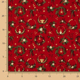 Christmas Poplin Wreaths – Red - Ribes y Casals