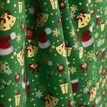 Christmas poplin with Christmas prints – Green - Ribes y Casals