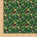 Christmas poplin with Christmas prints – Green - Ribes y Casals