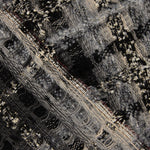Grey and Black Mosaic Wool Tweed with Gold Lurex - Ribes y Casals
