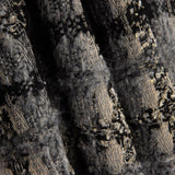 Grey and Black Mosaic Wool Tweed with Gold Lurex - Ribes y Casals