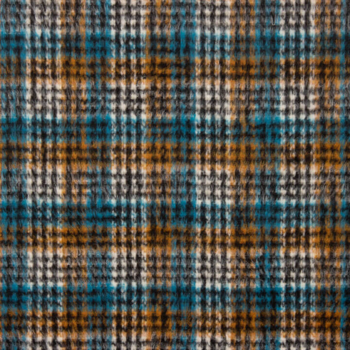Turquoise Inverness wool double-faced fabric - Ribes y Casals