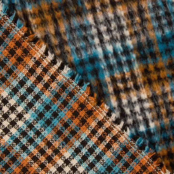 Turquoise Inverness wool double-faced fabric - Ribes y Casals