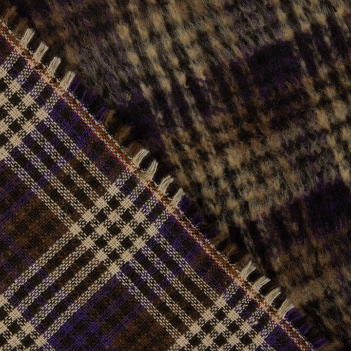 Double-faced checked Inverness woolen tweed - Ribes y Casals