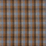Glenmore Wool Loden in Blue and Terracotta Checks - Ribes y Casals