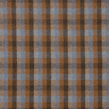 Glenmore Wool Loden in Blue and Terracotta Checks - Ribes y Casals