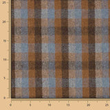 Glenmore Wool Loden in Blue and Terracotta Checks - Ribes y Casals