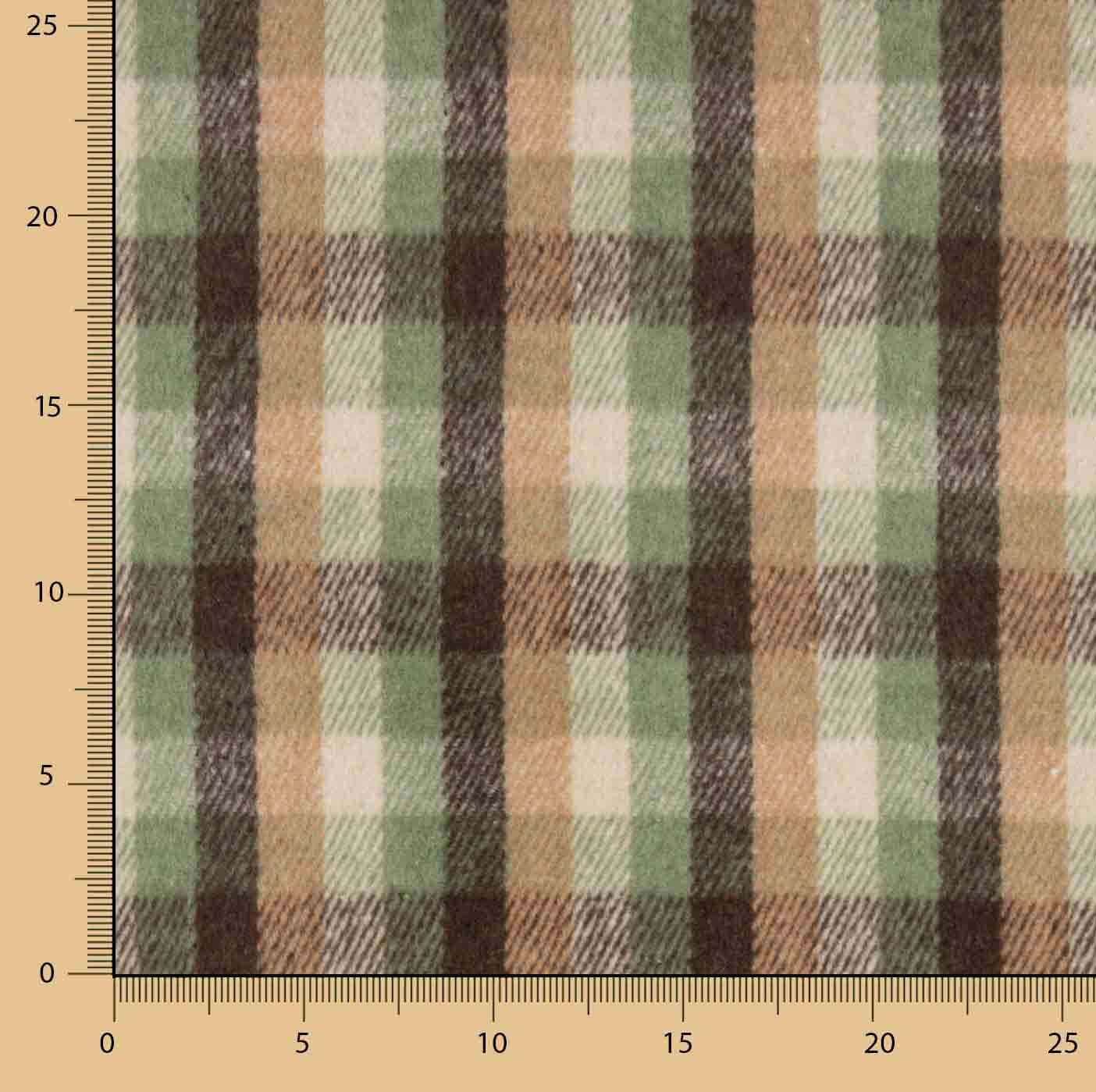 Glenmore Wool Loden in Sage Green and Camel Checks - Ribes y Casals