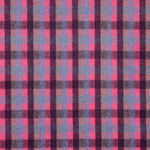 Glenmore Wool Loden in Fuchsia and Blue Checks - Ribes y Casals