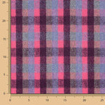 Glenmore Wool Loden in Fuchsia and Blue Checks - Ribes y Casals