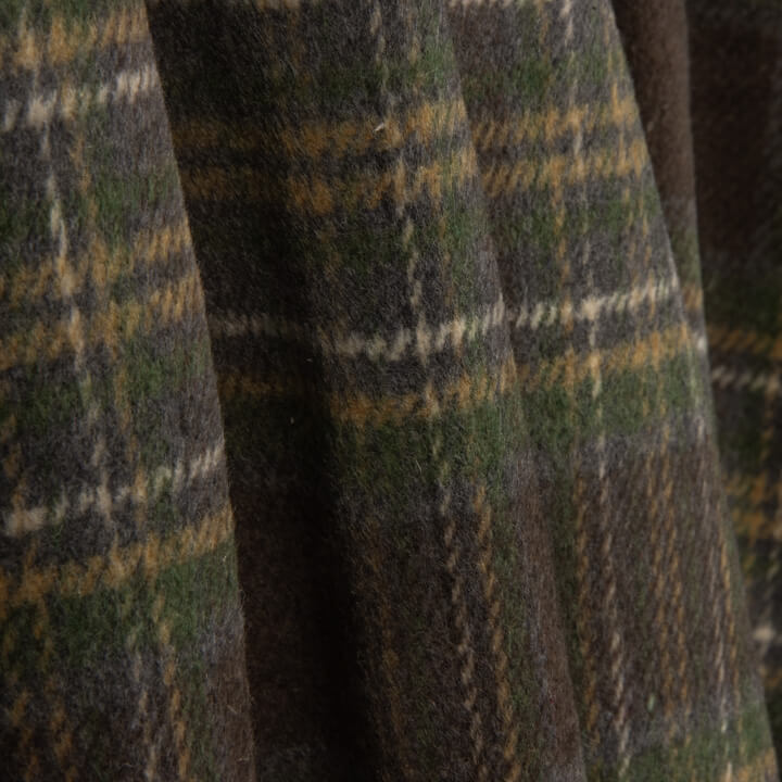 Sherwood Wool Loden in Brown and Green Checks - Ribes y Casals