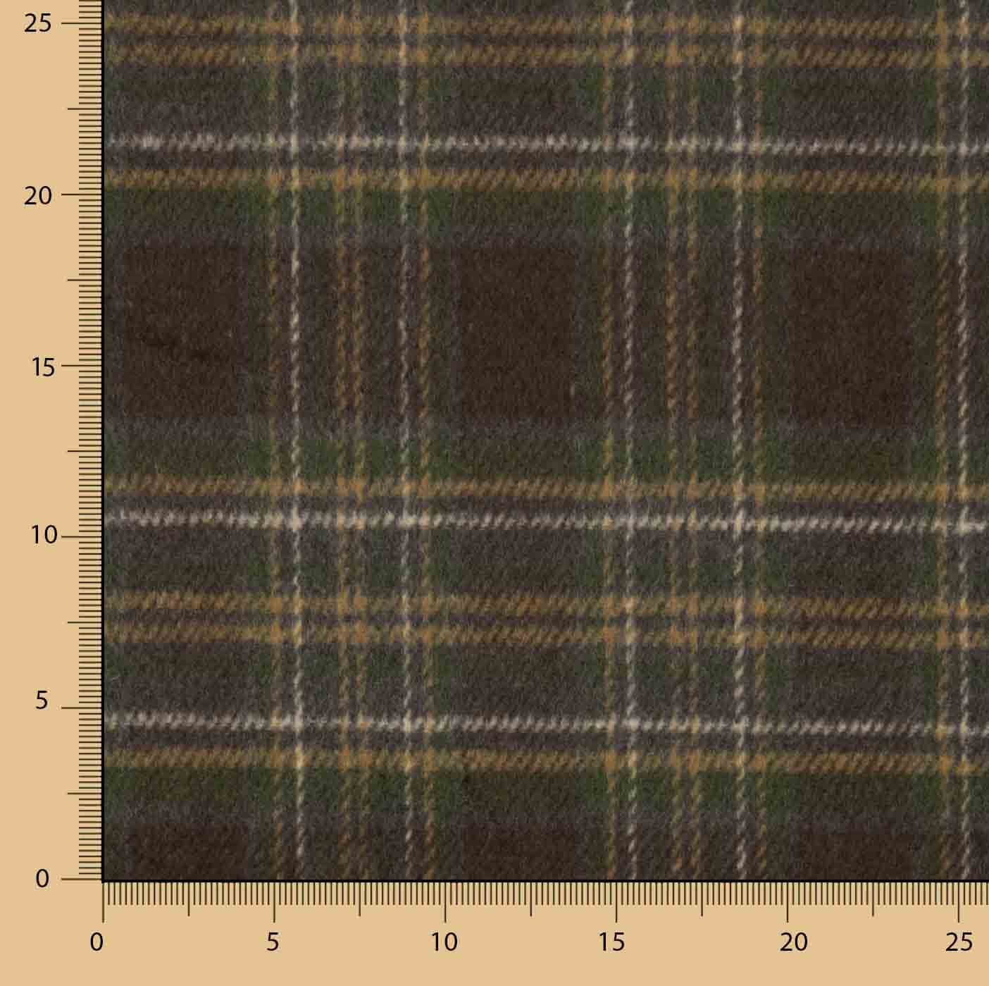 Sherwood Wool Loden in Brown and Green Checks - Ribes y Casals