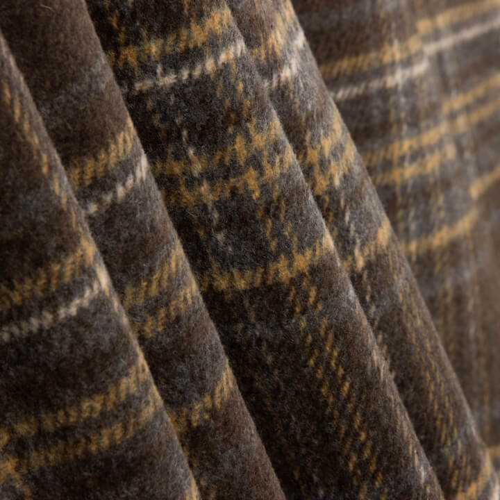 Sherwood Wool Loden in Brown, Camel and Grey Checks - Ribes y Casals