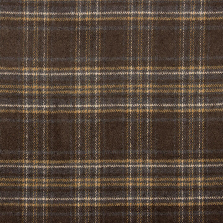 Sherwood Wool Loden in Brown, Camel and Grey Checks - Ribes y Casals